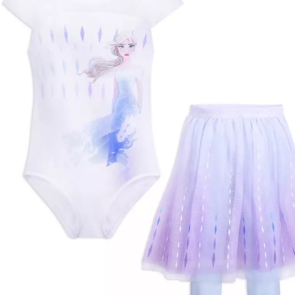 Disney Costumes Disney Frozen Elsa Leotard With Matching Tutu And